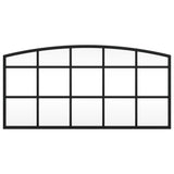 Vidaxl wandspiegel boog 60x30 cm ijzer zwart