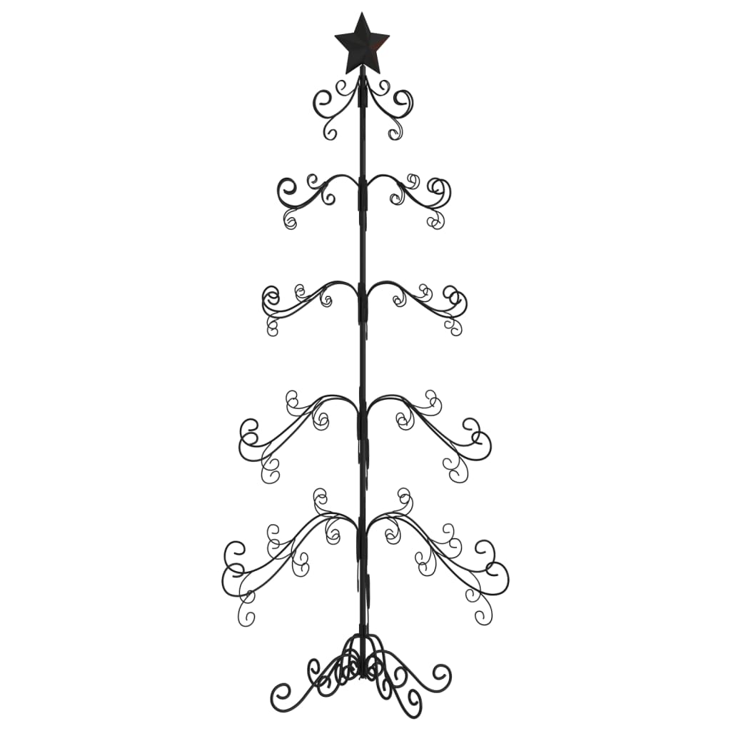 VidaXL Kerstdecoratie kerstboom 150 cm metaal zwart
