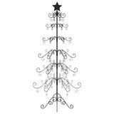 Vidaxl kerstdecoratie kerstboom 215 cm metaal zwart