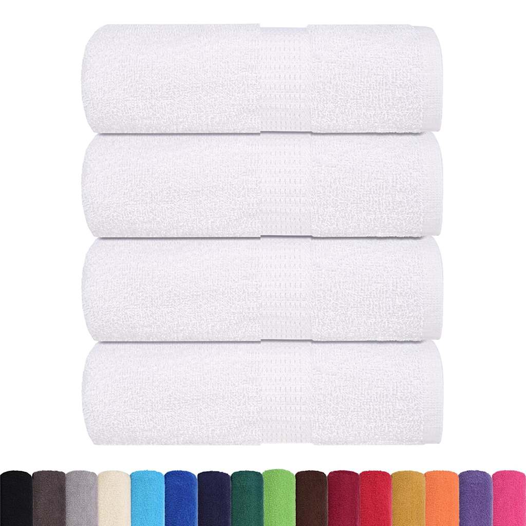 Vidaxl washandjes 4 stuks frogn wit 30x30 cm 100% katoen