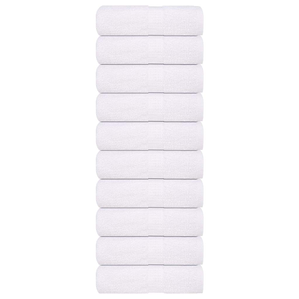 Vidaxl washandjes 10 stuks frogn wit 30x30 cm 100% katoen