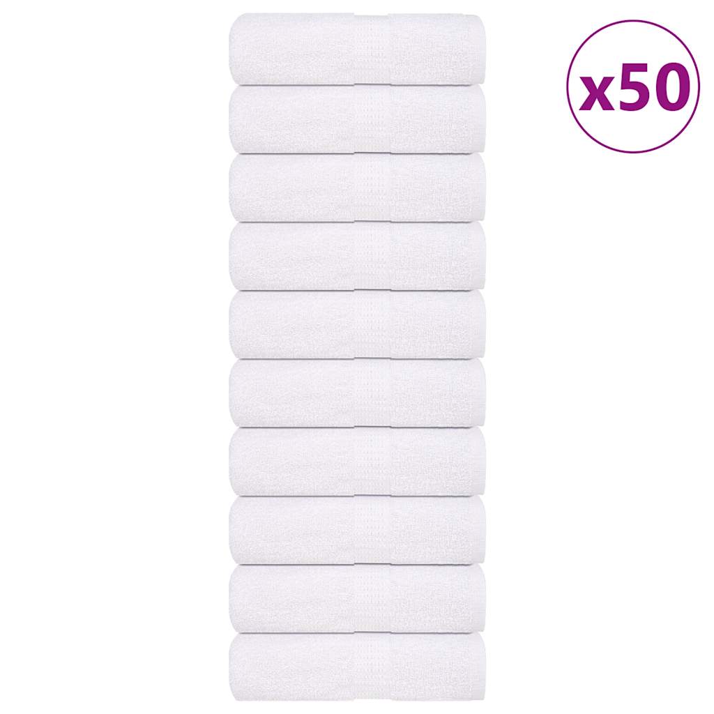Vidaxl washandjes 50 stuks frogn wit 30x30 cm 100% katoen
