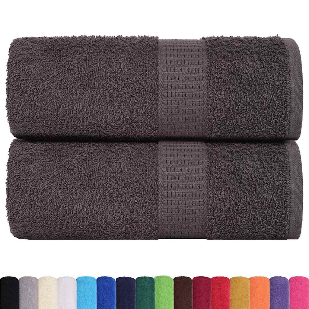 Vidaxl washandjes 2 stuks frogn antraciet 30x30 cm 100% katoen