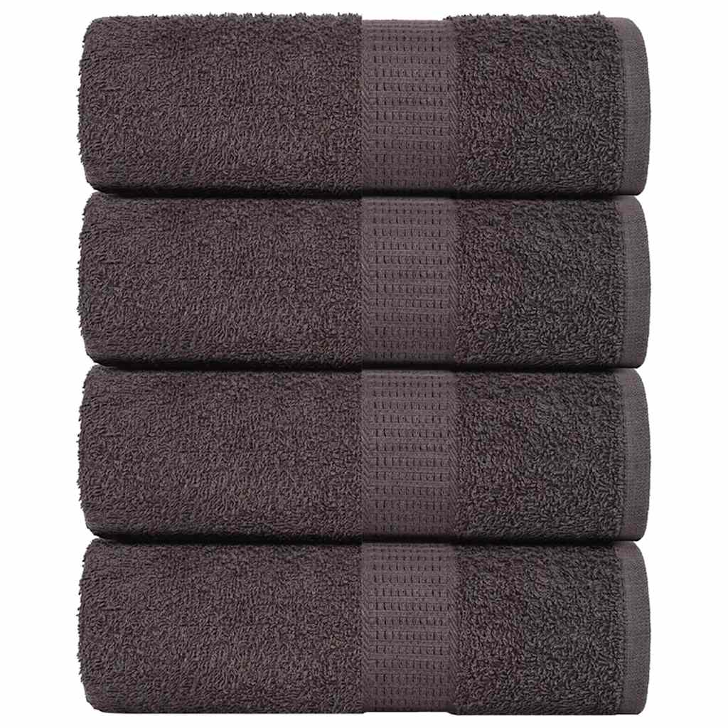 Vidaxl washandjes 4 stuks frogn antraciet 30x30 cm 100% katoen