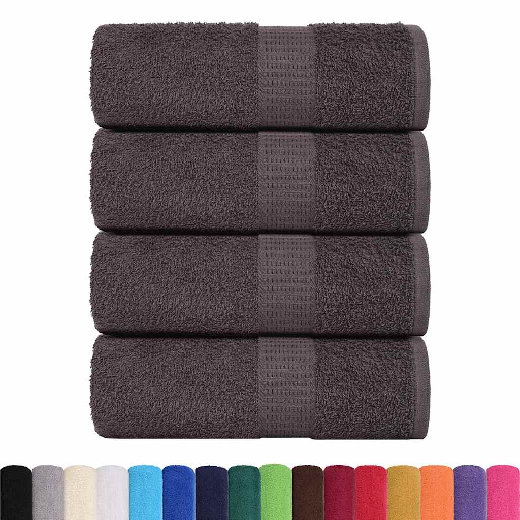 Vidaxl washandjes 4 stuks frogn antraciet 30x30 cm 100% katoen