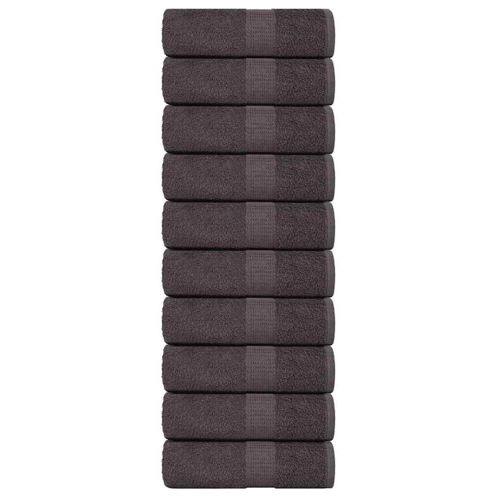 Vidaxl washandjes 10 stuks frogn antraciet 30x30 cm 100% katoen