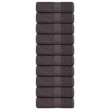 Vidaxl washandjes 10 stuks frogn antraciet 30x30 cm 100% katoen