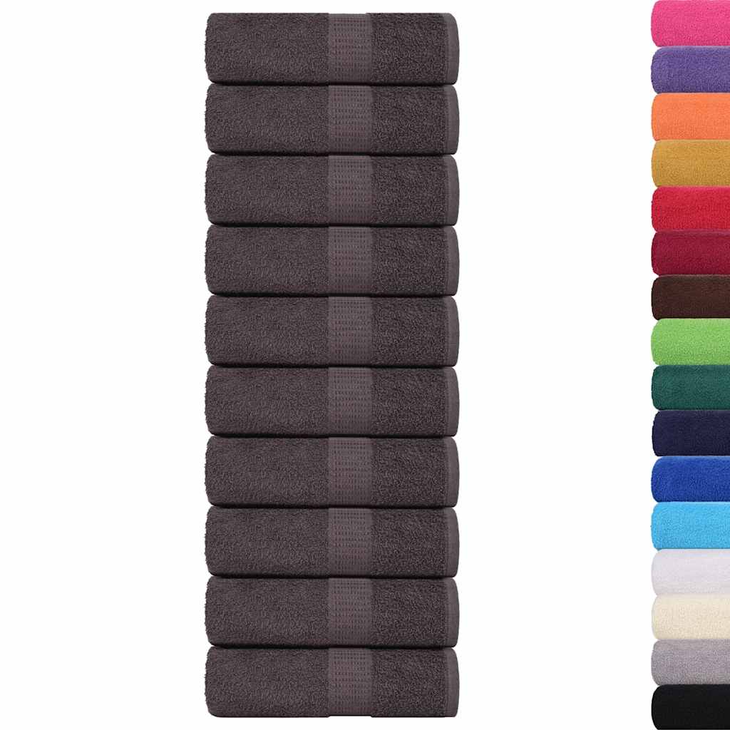 Vidaxl washandjes 10 stuks frogn antraciet 30x30 cm 100% katoen