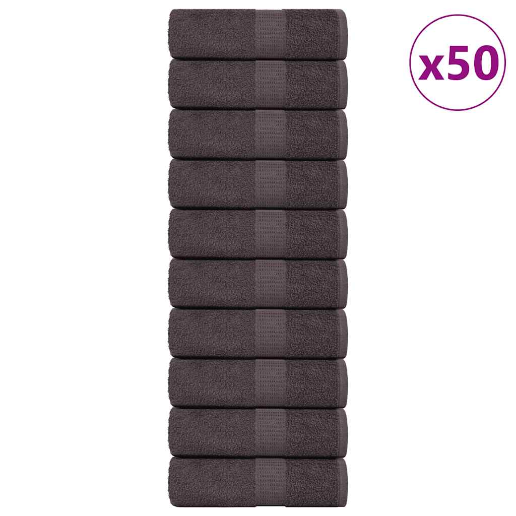 Vidaxl washandjes 50 stuks frogn antraciet 30x30 cm 100% katoen