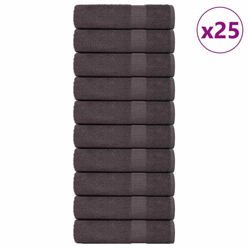 Vidaxl douchehanddoeken 25 st 70x140 cm 360 g m² 100% katoen antraciet
