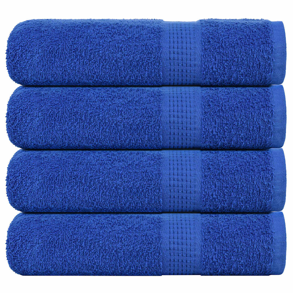 Vidaxl douchehanddoeken 4 st 70x140 cm 360 g m² 100% katoen blauw