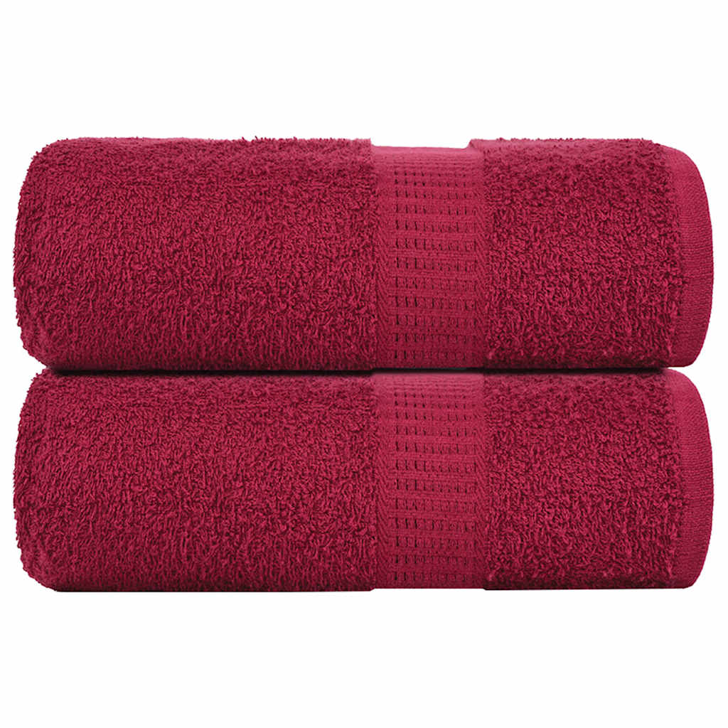 Vidaxl washandjes 2 stuks frogn bordeaux 30x30 cm 100% katoen