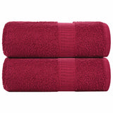 Vidaxl washandjes 2 stuks frogn bordeaux 30x30 cm 100% katoen