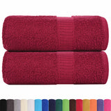 Vidaxl washandjes 2 stuks frogn bordeaux 30x30 cm 100% katoen