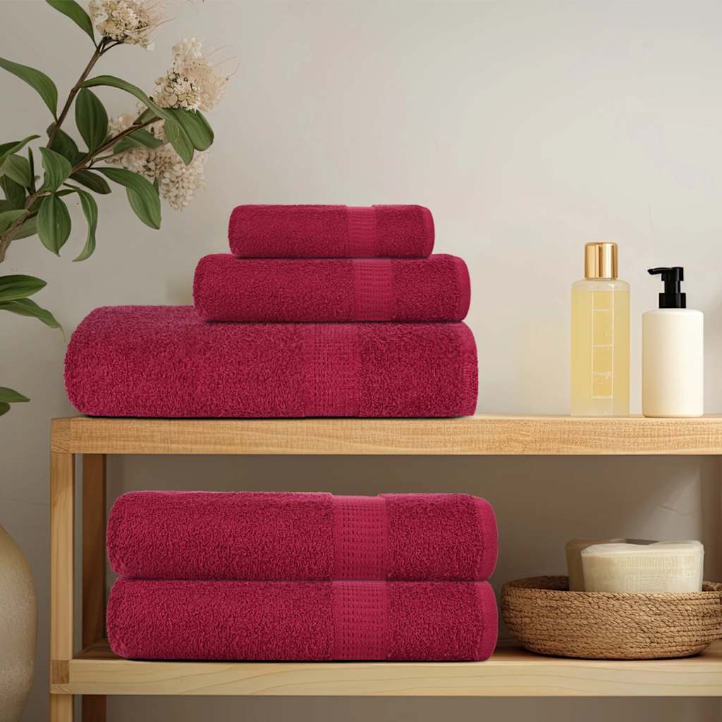 Vidaxl washandjes 2 stuks frogn bordeaux 30x30 cm 100% katoen