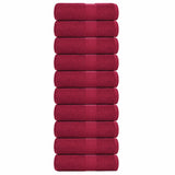 Vidaxl washandjes 10 stuks frogn bordeaux 30x30 cm 100% katoen