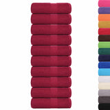 Vidaxl washandjes 10 stuks frogn bordeaux 30x30 cm 100% katoen