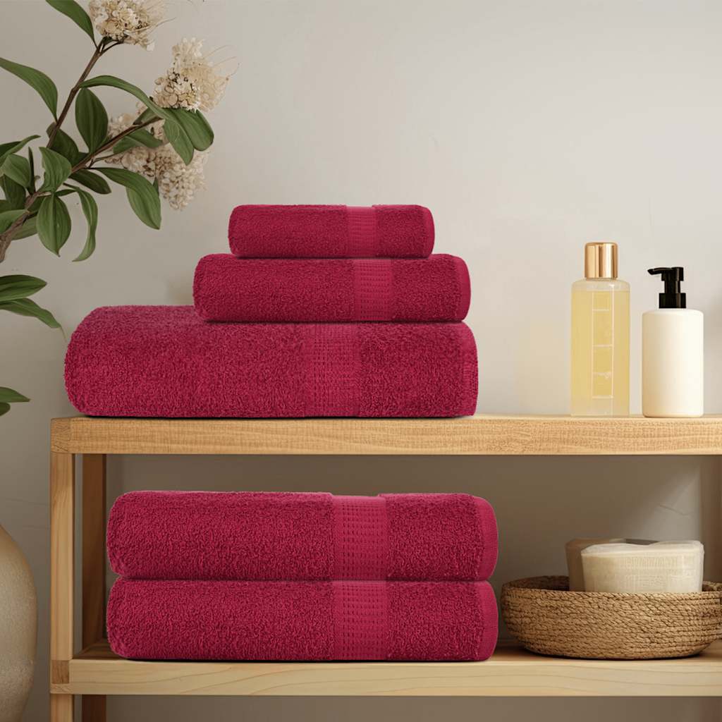 Vidaxl washandjes 10 stuks frogn bordeaux 30x30 cm 100% katoen