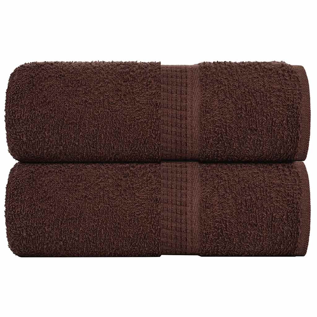 Vidaxl washandjes 2 stuks frogn bruin 30x30 cm 100% katoen