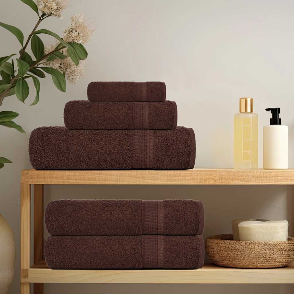 Vidaxl washandjes 2 stuks frogn bruin 30x30 cm 100% katoen