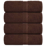 Vidaxl washandjes 4 stuks frogn bruin 30x30 cm 100% katoen