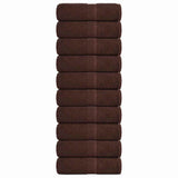 Vidaxl washandjes 10 stuks frogn bruin 30x30 cm 100% katoen