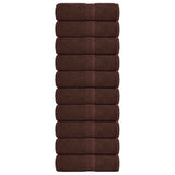 Vidaxl gastendoekjes 10 st 30x50 cm 360 g m² 100% katoen bruin