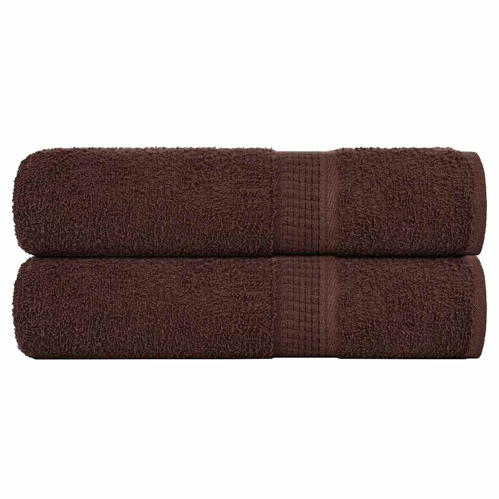 Vidaxl badhanddoeken 2 st 100x150 cm 360 g m² 100% katoen bruin