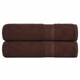 Vidaxl badhanddoeken 2 st 100x150 cm 360 g m² 100% katoen bruin