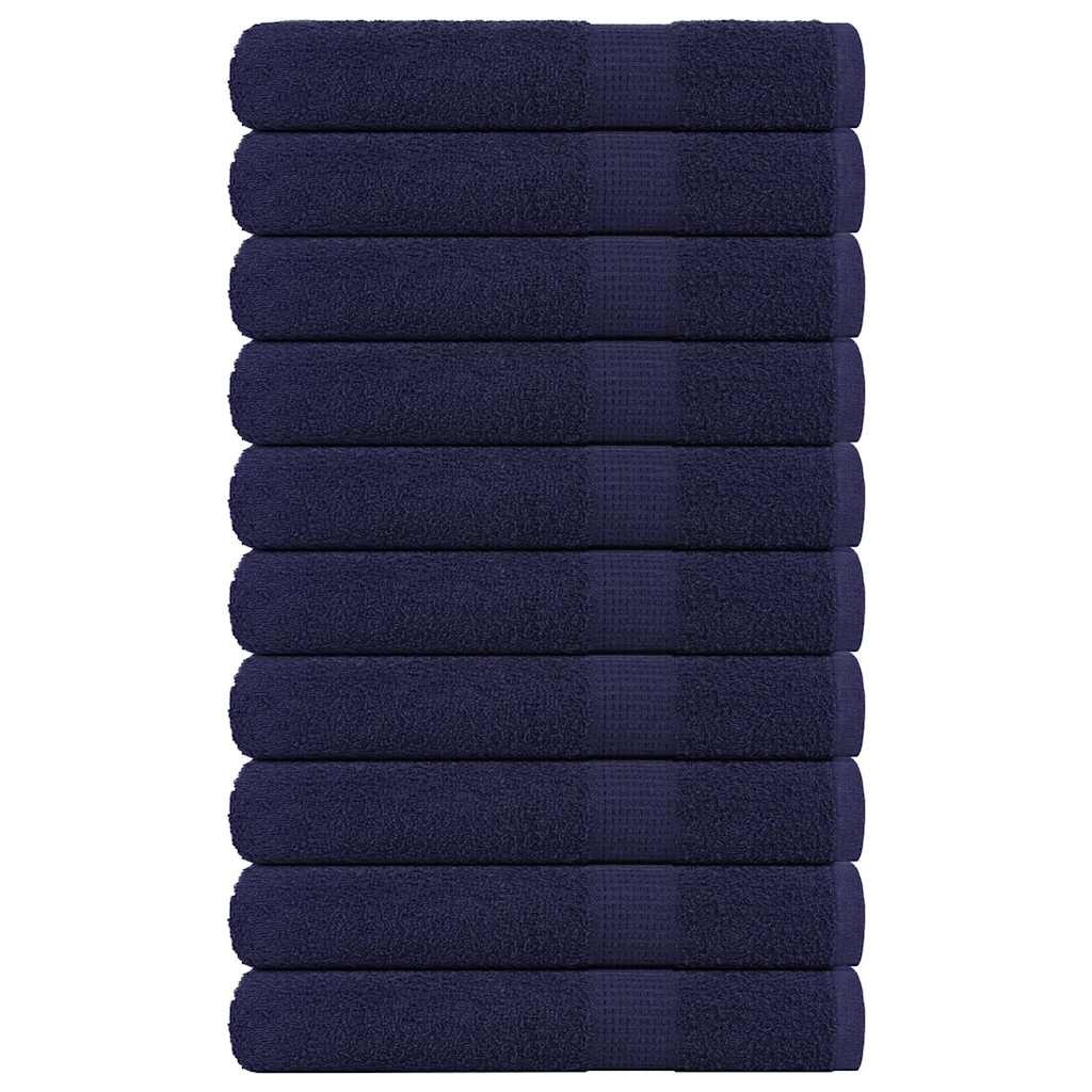 Vidaxl saunahanddoeken 10 st 80x200cm 360 g m² 100% katoen marineblauw