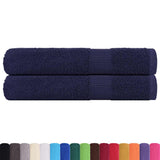 Vidaxl handdoeken 2 st 100x200 cm 360 g m² 100% katoen marineblauw