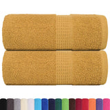 Vidaxl washandjes 2 stuks frogn goud 30x30 cm 100% katoen