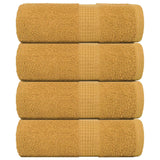 Vidaxl washandjes 4 stuks frogn goud 30x30 cm 100% katoen