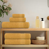 Vidaxl washandjes 4 stuks frogn goud 30x30 cm 100% katoen