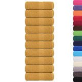 Vidaxl washandjes 10 stuks frogn goud 30x30 cm 100% katoen