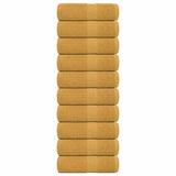Vidaxl gastendoekjes 10 st 30x50 cm 360 g m² 100% katoen goudkleurig