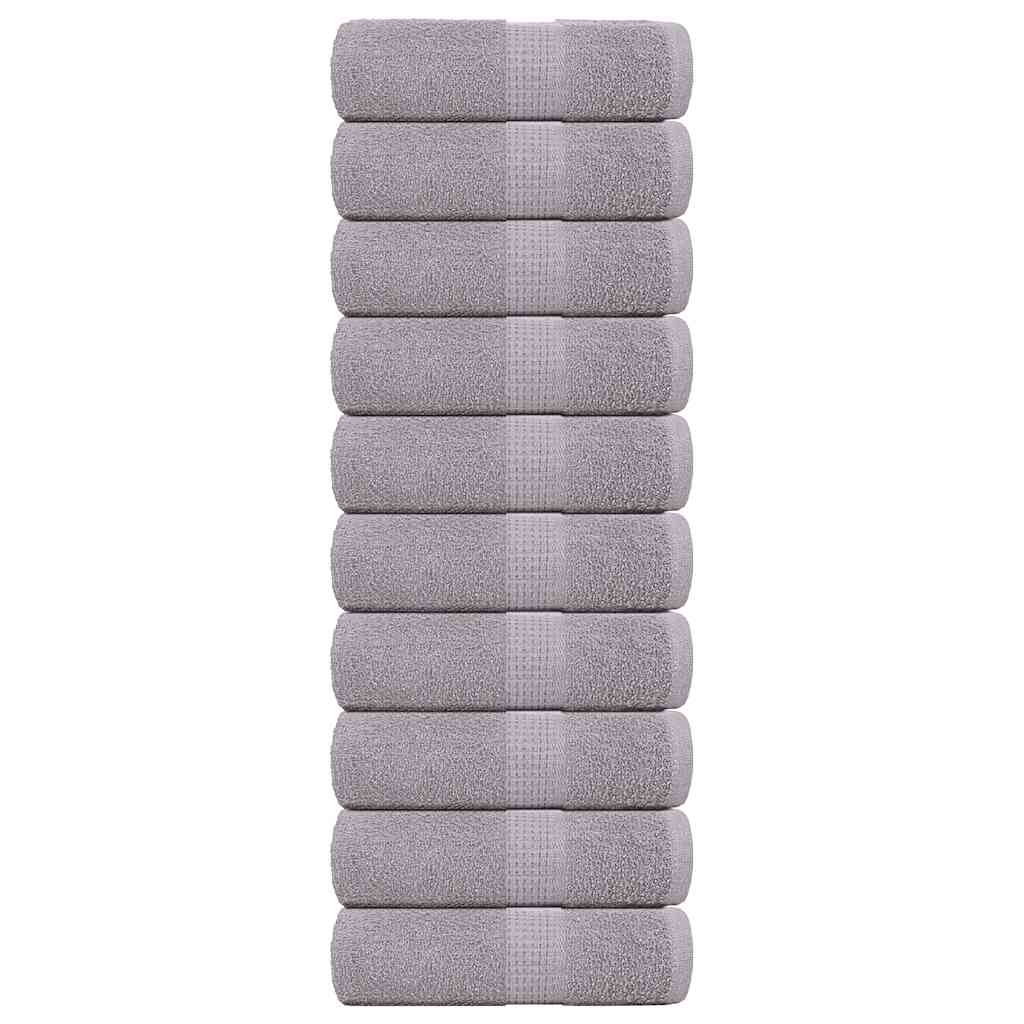 Vidaxl washandjes 10 stuks frogn grijs 30x30 cm 100% katoen