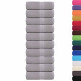 Vidaxl washandjes 10 stuks frogn grijs 30x30 cm 100% katoen