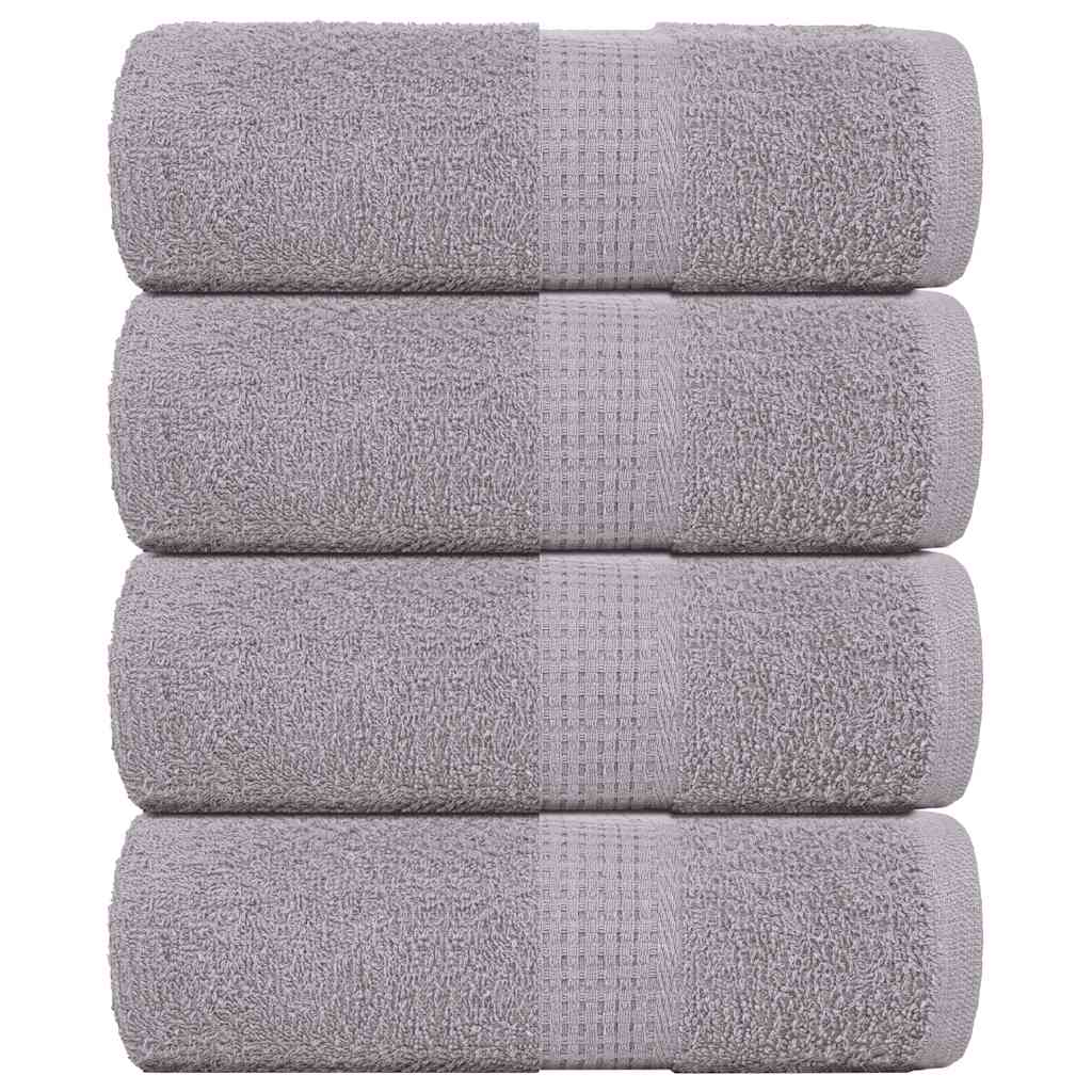 Vidaxl gastendoekjes 4 st 30x50 cm 360 g m² 100% katoen grijs
