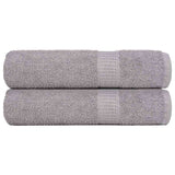 Vidaxl handdoeken 2 st 50x100 cm 360 g m² 100% katoen grijs