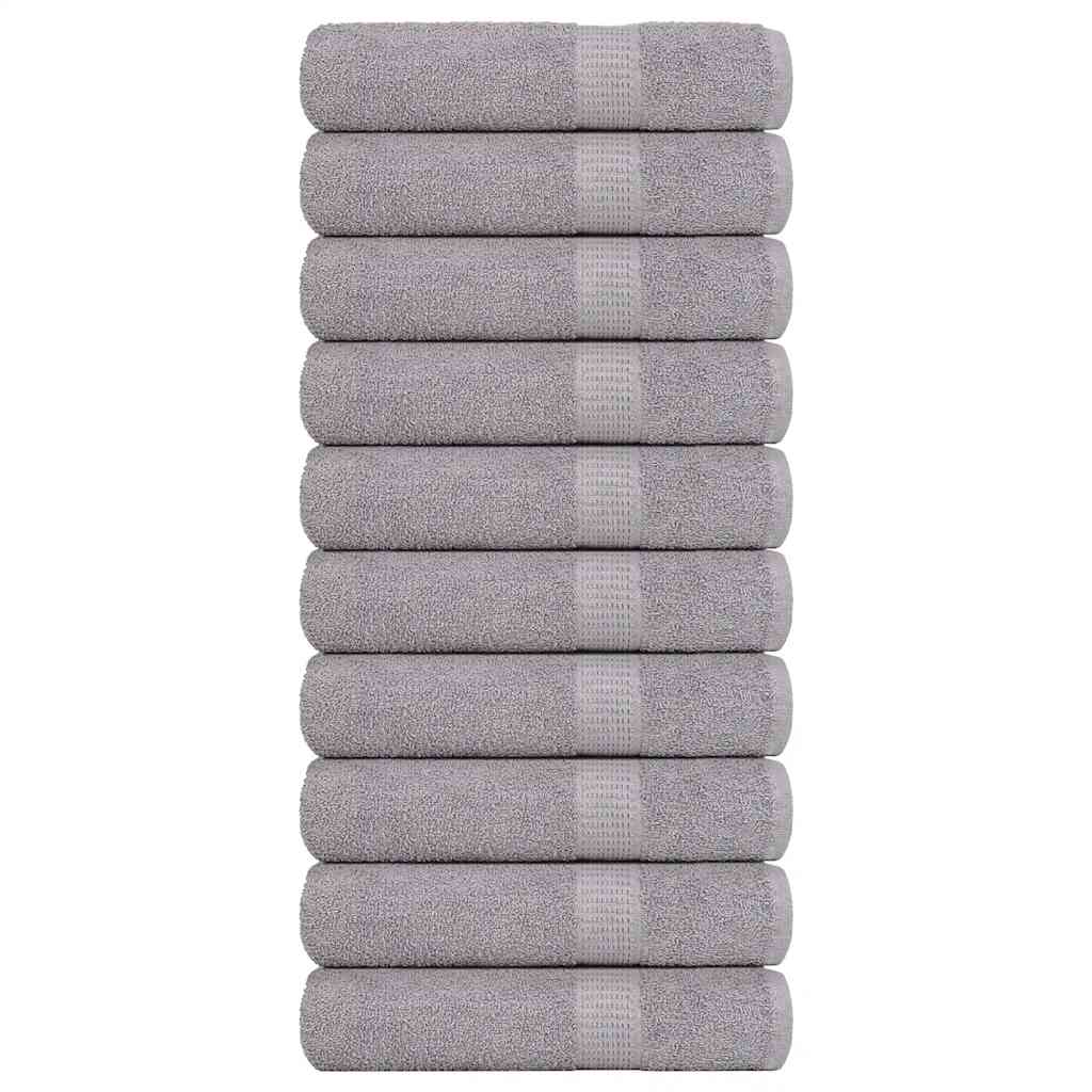 Vidaxl handdoeken 10 st 50x100 cm 360 g m² 100% katoen grijs