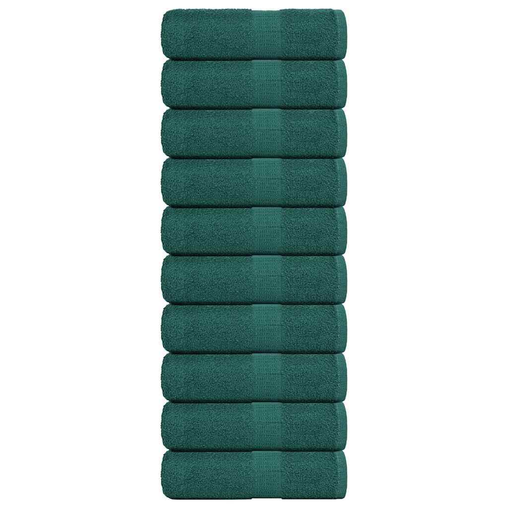 Vidaxl gastendoekjes 10 st 30x50 cm 360 g m² 100% katoen groen