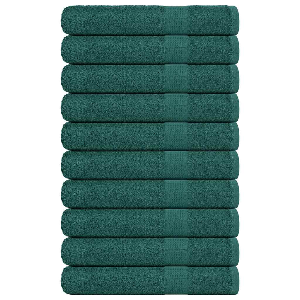 Vidaxl saunahanddoeken 10 st 80x200 cm 360 g m² 100% katoen groen