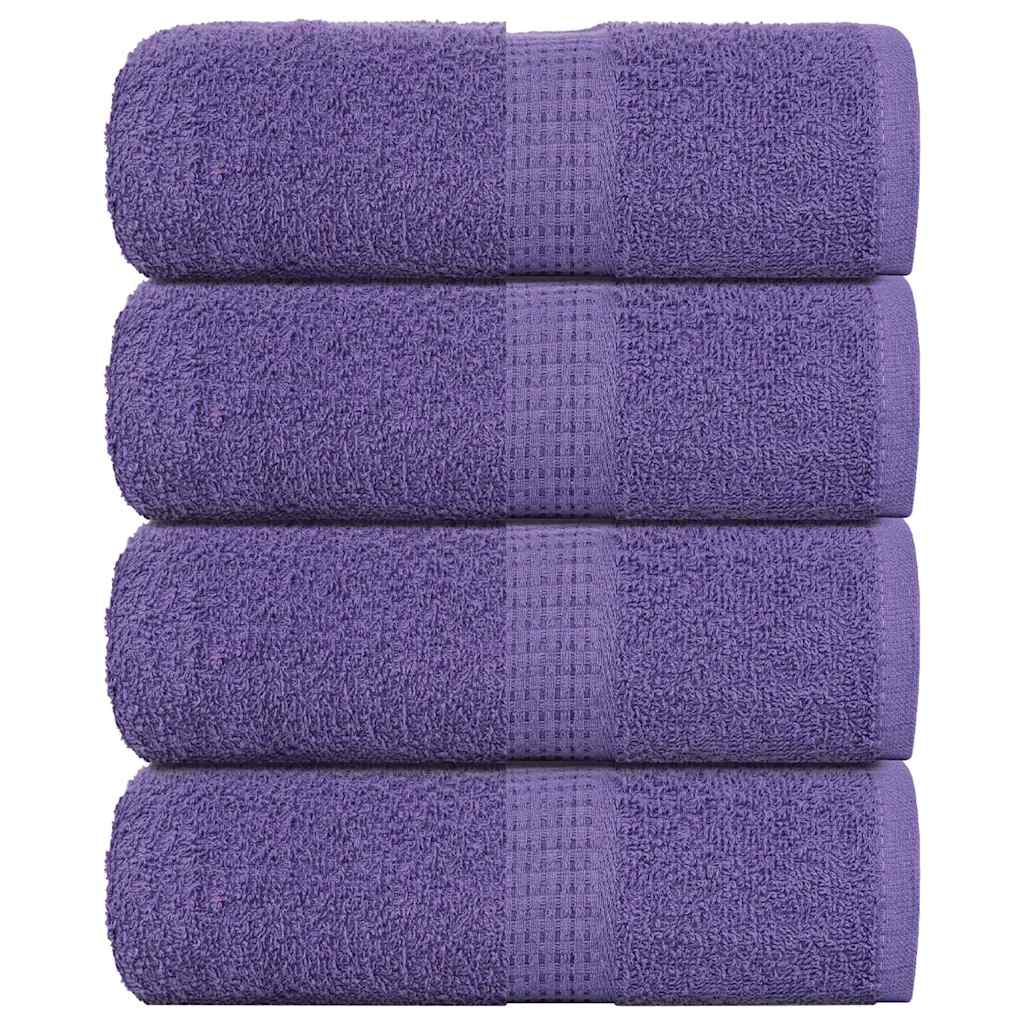 Vidaxl washandjes 4 stuks frogn paars 30x30 cm 100% katoen
