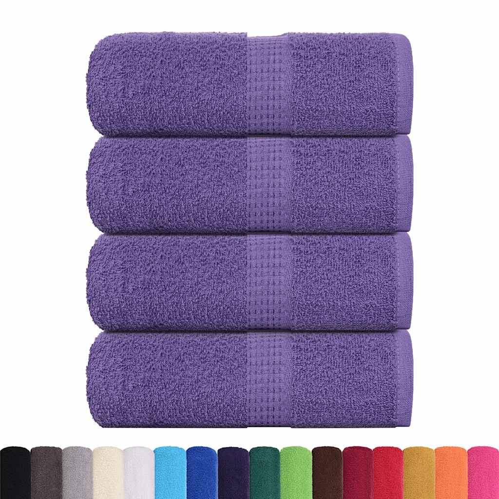Vidaxl washandjes 4 stuks frogn paars 30x30 cm 100% katoen