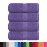Vidaxl gastendoekjes 4 st 30x50 cm 360 g m² 100% katoen paars