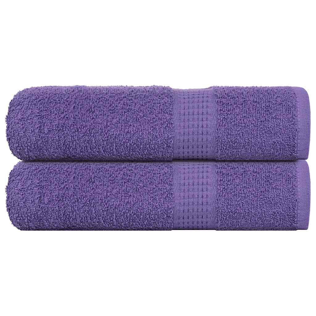 Vidaxl badhanddoeken 2 st 100x150 cm 360 g m² 100% katoen paars