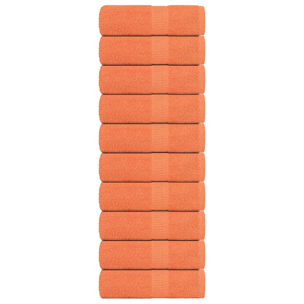 Vidaxl washandjes 10 stuks frogn oranje 30x30 cm 100% katoen
