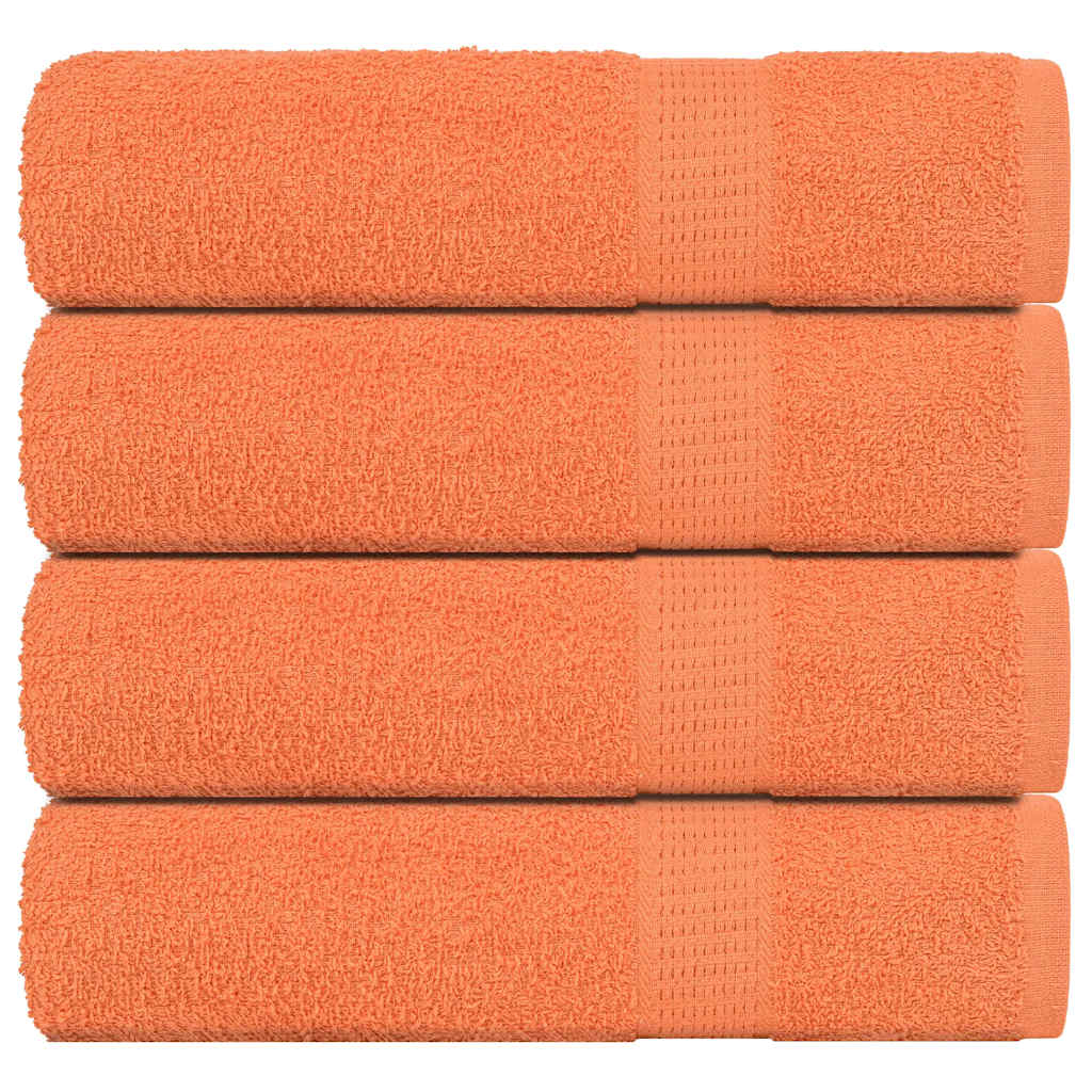 Vidaxl douchehanddoeken 4 st 70x140 cm 360 g m² 100% katoen oranje