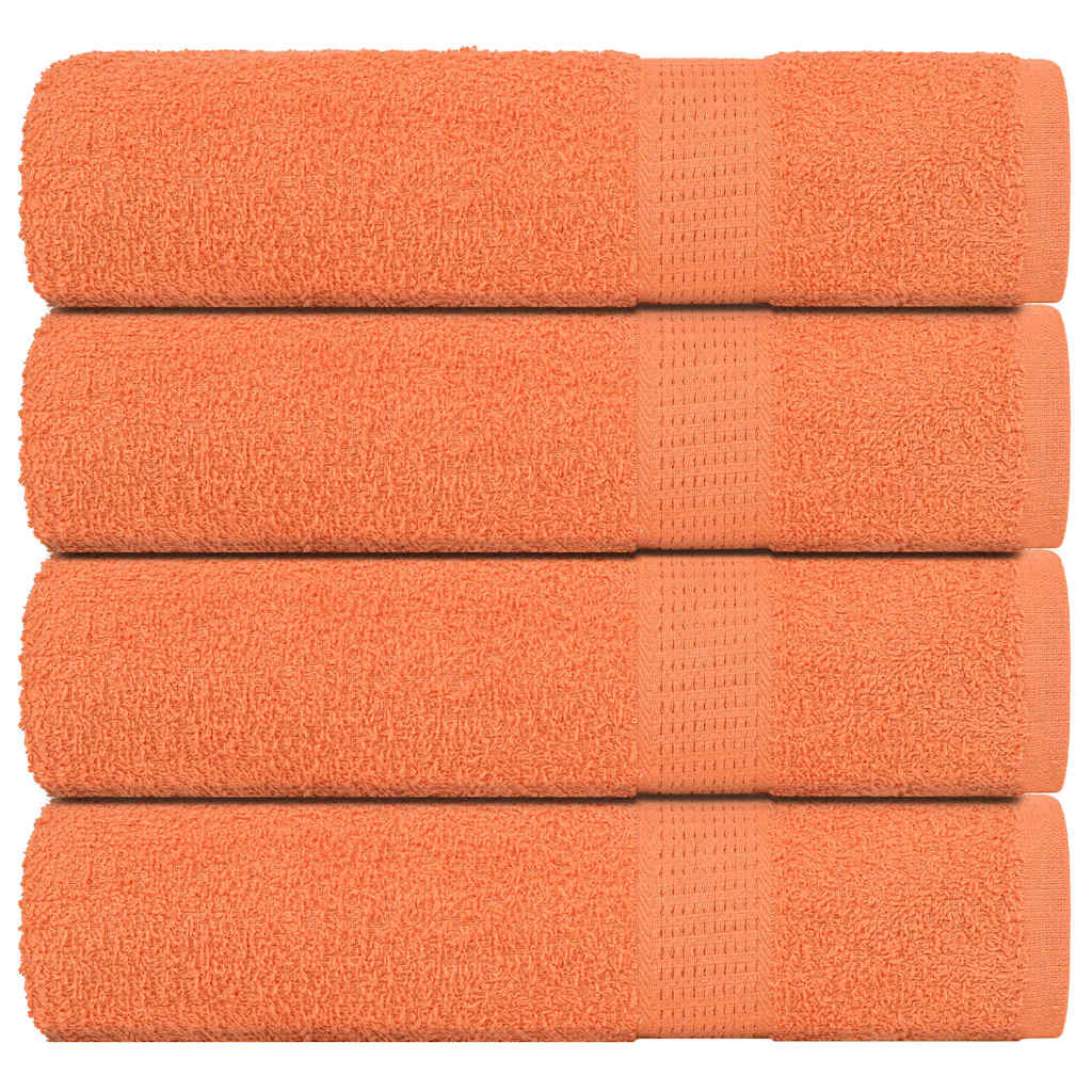 Vidaxl badhanddoeken 4 st 100x150 cm 360 g m² 100% katoen oranje